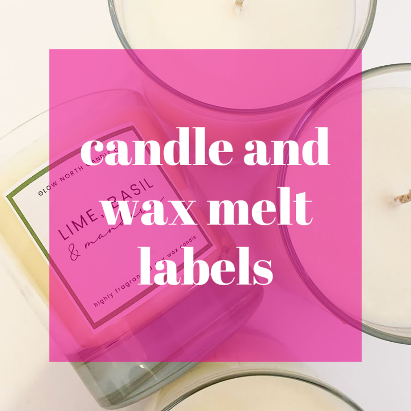 CLP Labels Printing for Wax Melts, Candles & Diffusers Printed CLP Labels
