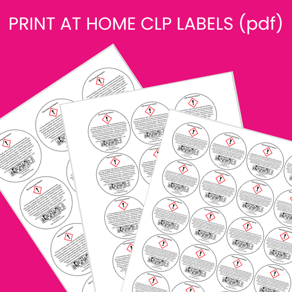 CLP Labels for Wax Melts & Candles (PDF Digital Download - Print at Home)