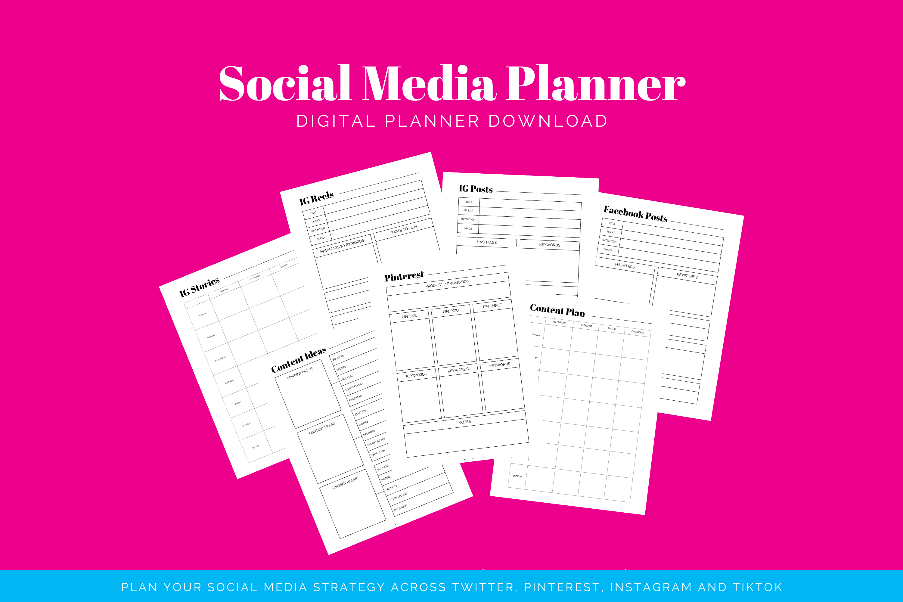 The Social Media Planner (Digital Download) Glow CLP