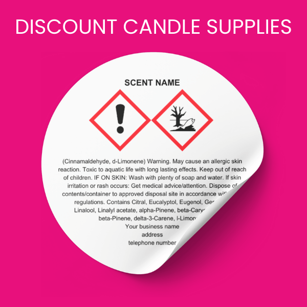 CLP Labels for Discount Candle Supplies Fragrance Oil (Wax Melts & Candles)